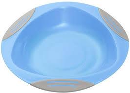 Тарелка с присоской для кормления детская мисочка для еды без крышки BabyOno 1062 От 6 месяцев, Голубой