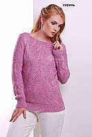 Женсккий вязаный свитер однотонный 44-50 (расцветки)
