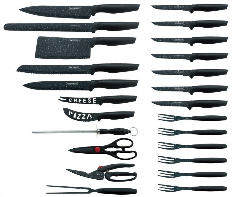 Набір ножів кухонних Royalty Line RL-MB24B 24 шт, фото 1