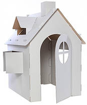 Дитячий будиночок із картону, картонний будинок для ігр і малювання, розмальовка.