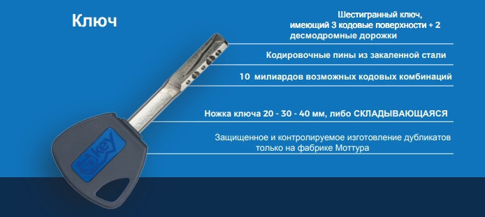 Замок врезной двухсистемный Mottura 3D KEY 3D.787 - фото 6 - id-p1020967652