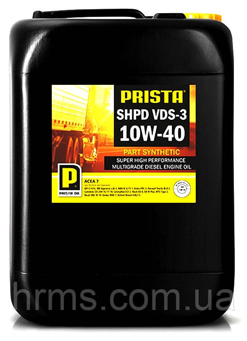 Масло моторне 10W-40 PRISTA SHPD VDS-3 10W-40 каністра 20 л