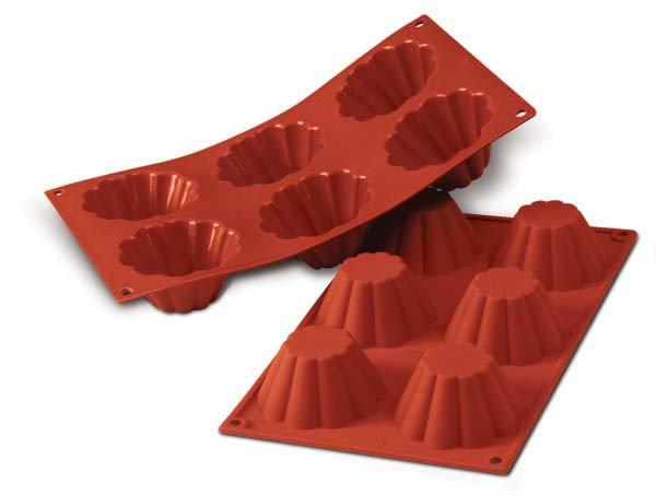 Силіконова форма для кексів 79 мм, h 37 мм червона