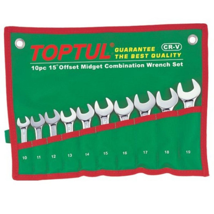 Toptul Набір ключів комбінованих вкорочених TOPTUL 10 шт. 10-19 мм GAAA1002