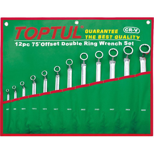 Toptul Набор ключей накидных 6-32 мм TOPTUL (угол 75°) 12ед. GAAA1204