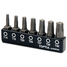 Набір біт TORX TOPTUL 1/4" 7ед. (T10-T40) GAAV0702