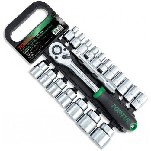 Toptul Набір головок з тріскачкою TOPTUL 1/2" 20ед. 8-32мм GABB2001