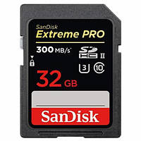 Карта памяти SANDISK Extreme Pro 32GB SDHC class 10 UHS-II U3 R300 (SDSDXPK-032G-GN4IN)