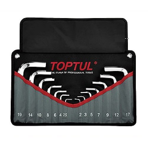Toptul Набір ключів шестигранних Г-обр. TOPTUL 2-19 мм 14 од. у чохлі GPAQ1401