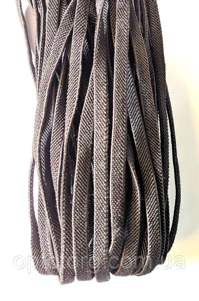 Шнурки плоскі Сірі гумові оптом optotorg.com.ua