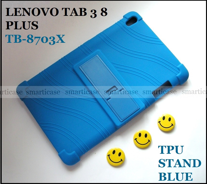 Синій силіконовий чохол бампер Lenovo Tab 3 8 plus tb-8703x