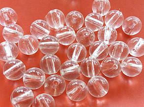 Бусини акрил "Шар гладкий" прозорий із відтінком 12 мм 500 грамів