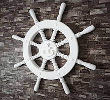 Штурвал декоративний морський із дерева (d 60 см), фото 2