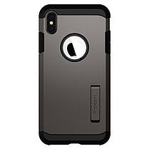 Чохол Spigen для iPhone XS MAX Tough Armor, Gunmetal, фото 4