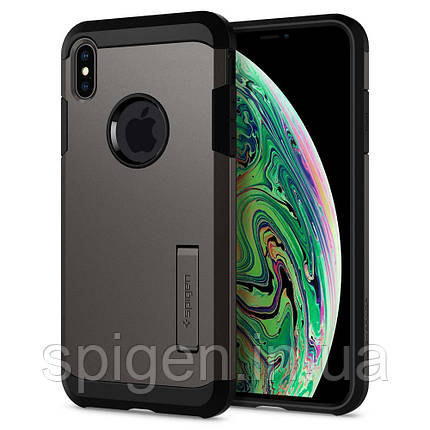 Чохол Spigen для iPhone XS MAX Tough Armor, Gunmetal, фото 1