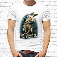 Чоловіча футболка з принтом Заєць космонавт Push IT