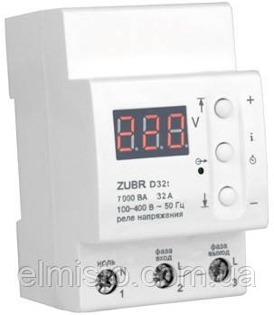 Реле напряжения ZUBR D32t для защиты электросети всего дома или квартиры - фото 3 - id-p110155501