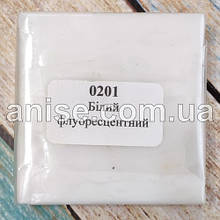 Полимерная глина Пластишка, №0201 белый флуоресцентный, 75 г / Полімерна глина Пластішка, №0201 білий флуорис.