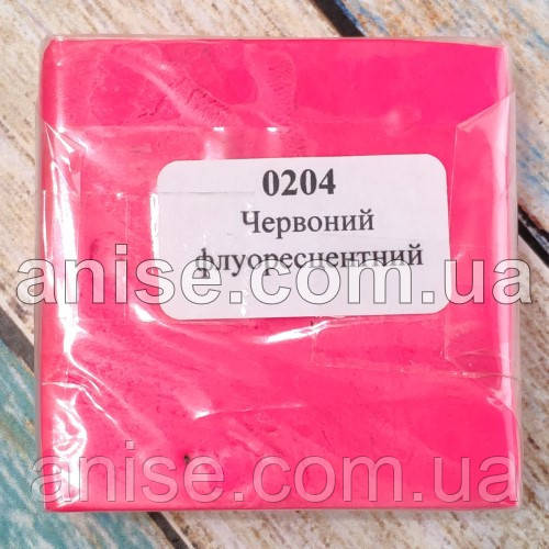 Полимерная глина Пластишка, №0204 красный флуоресцентный, 75 г / Полімерна глина Пластішка, №0204 червоний, фото 1