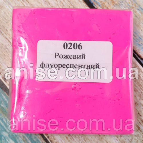Полимерная глина Пластишка, №0206 розовый флуоресцентный, 75 г / Полімерна глина Пластішка, №0206 рожевий флуо - фото 1 - id-p451125778