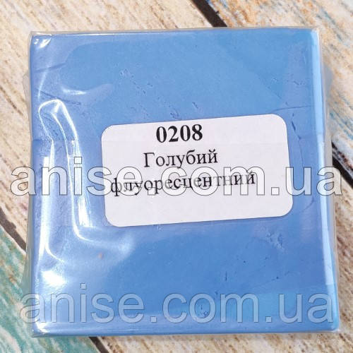 Полимерная глина Пластишка, №0208 голубой флуоресцентный, 75 г / Полімерна глина Пластішка, №0208 голубий - фото 1 - id-p451127800