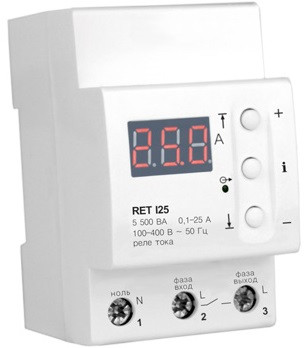 Реле контролю струму RET I25 для захисту електромережі всього будинку або квартири