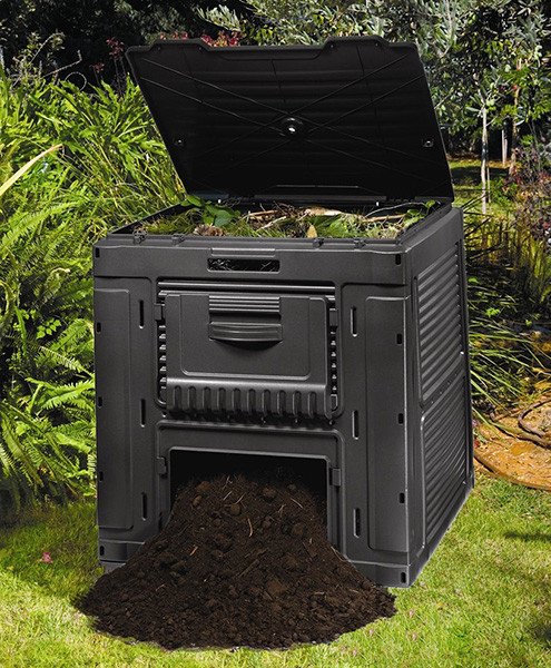 Компостер садовий E-Composter 470 л чорний, Keter - фото 4 - id-p110169144