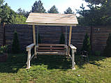 Гойдалки дерев'яні садові, фото 2