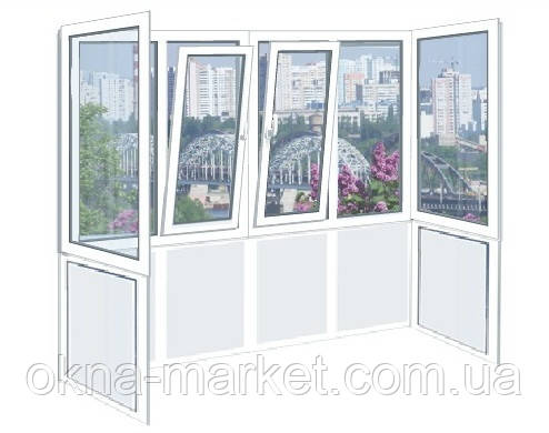 Балкони в Києві ― французьке скління