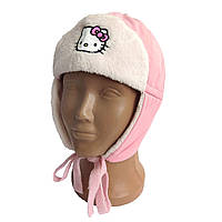 Демисезонная шапка Hello Kitty для девочки. 48, 50 см