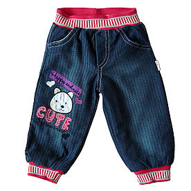 Теплі джинси для дівчинки. 6-9 міс