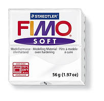 Фімо Софт Білий No0, 57 г — Fimo Soft, 8020-0, біла полімерна глина