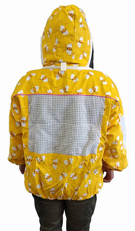 Куртка пасічника Пакистан Bee Jacket 100% жовта, маска європейська., фото 2