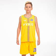 Форма баскетбольна дитяча NB-Sport NBA PYRIS 23 BA-0837-1 жовта