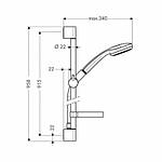Душовий гарнітур Hansgrohe Croma 100 27724000 90 см, фото 9