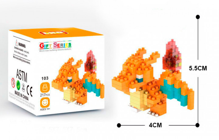 Блочний конструктор-іграшка LNO Покемон Чарезард, фото 1