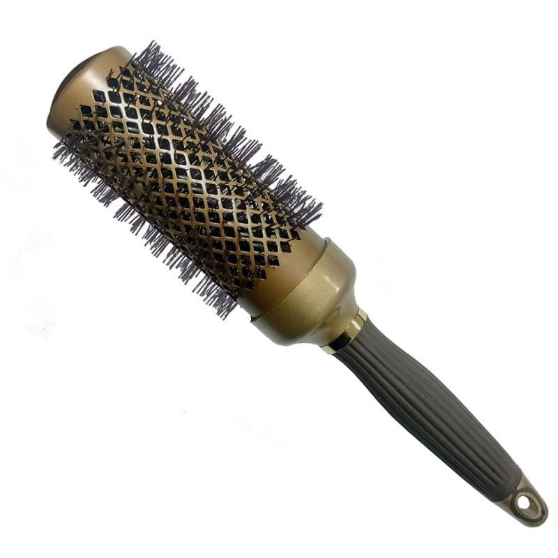 Термобраш професійний гребінець для укладання волосся феном TICO Professional Ceramic Ionic Brown D32мм., фото 1