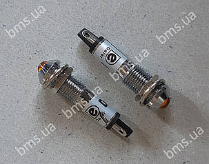 Лампочка контрольна LED перехідник жовтий (водонепроникний), фото 2