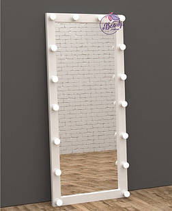 Дзеркало в примірювальну з підсвічуванням, біле