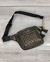 Стильна сумочка на пояс Елен золото