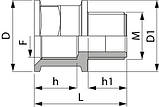 Ніпель перехідний, 2"/2" (зовнішня/внутрішня різьба), 2452077, фото 3