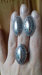 Срібний комплект без вставок