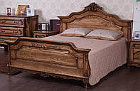 Класична спальня з ясена "Наполен". Двоспальне ліжко, комод, речовий шафи і тумби з дерева від фабрики