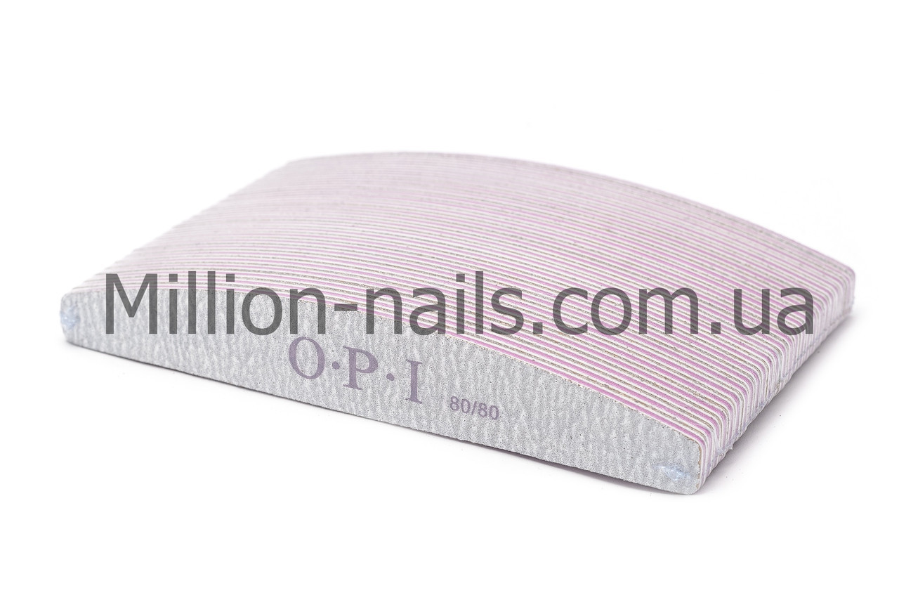 Пилка для нігтів OPI півколо 180/180, сіра