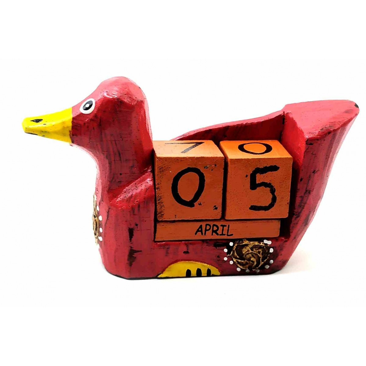 Календар дерев'яний із кубиками Качка, фото 1