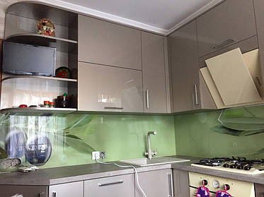 Фартук - оливки - установка скинали из стекла в Днепре 2