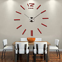 3D часы 100 см Timelike настенные большие Палочки-R красные