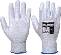 Антистатические перчатки с ПУ покрытием ладони A199 Серый, XL