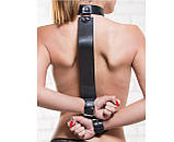 БДСМ бондаж нашийник з наручниками шкіряний, фото 4