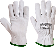 Рукавички робочі шкіряні Oves Driver A260 Сірий